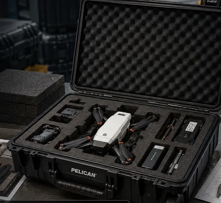 Pelican 客製設備箱與 CNC 泡棉配置